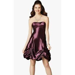 NWT Alfred Angelo Wild Orchid Strapless Ruffled Formal Dress Size 10